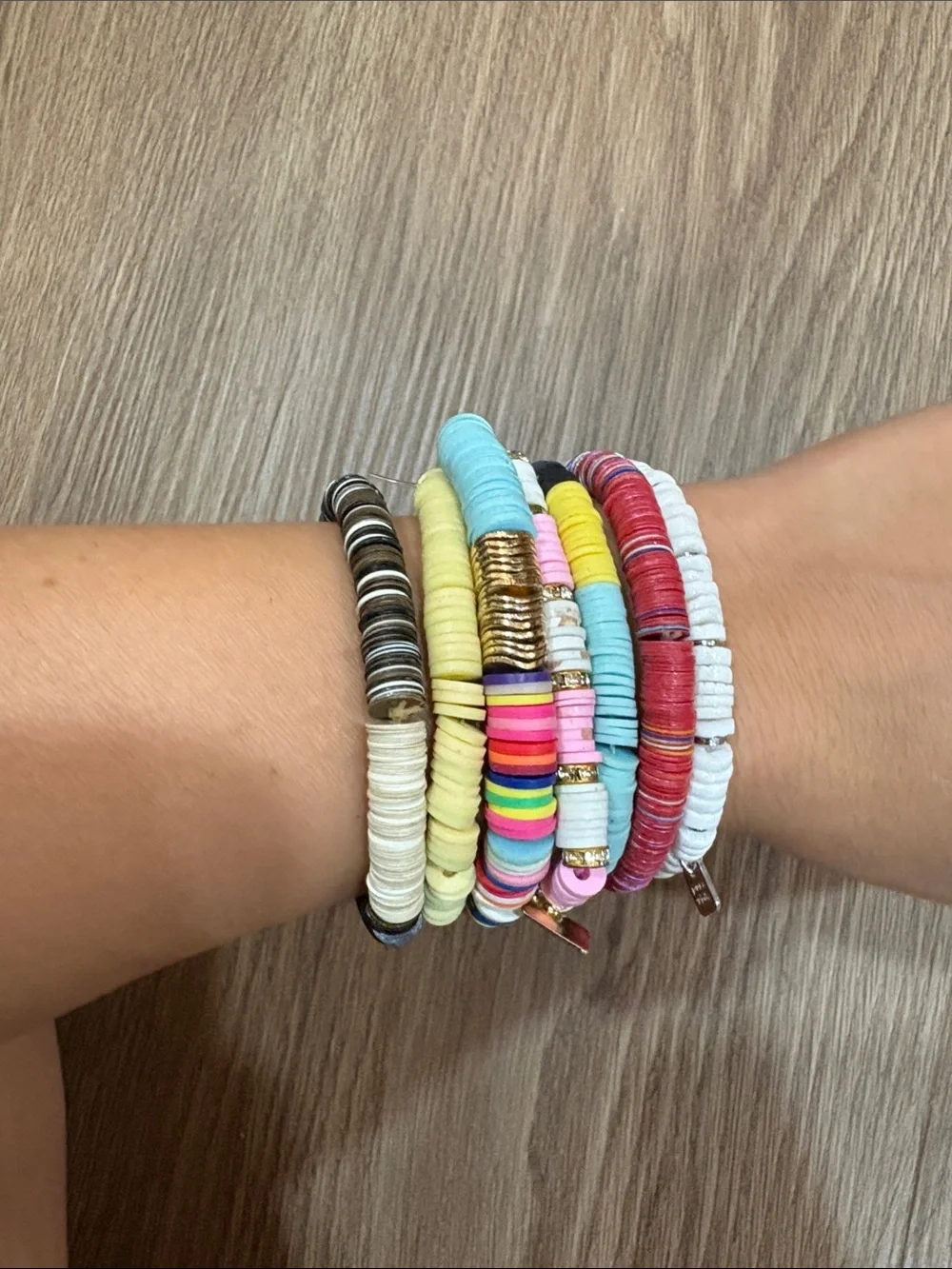 9-Kids Multi-Color Stackable Bead Bracelets - Assorted Colors